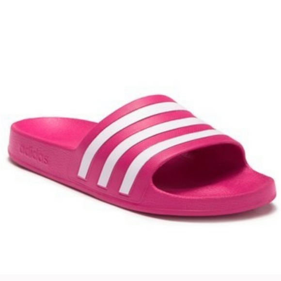 adidas Shoes | Adidas Slides Womens Hot Pinkwhite | Poshmark